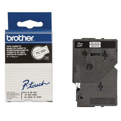 Brother TC701  Brother Ruban pour étiqueteuse 12mm