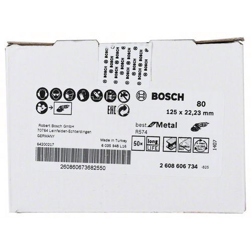 Fiberschuurschijf R574 - Best for Metal - EN 13743 - Bosch - Manutan.be